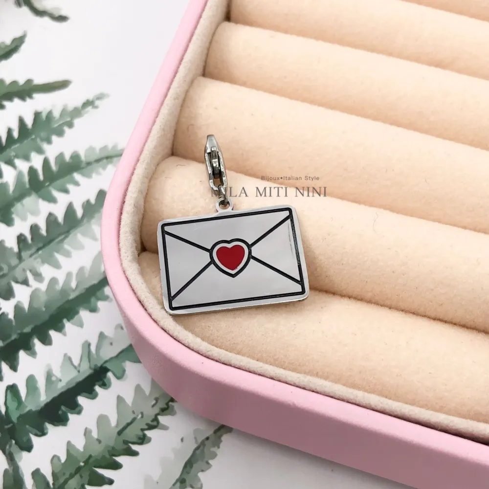 Posta-Ciondolo Smaltato in Acciaio - CIO413-111