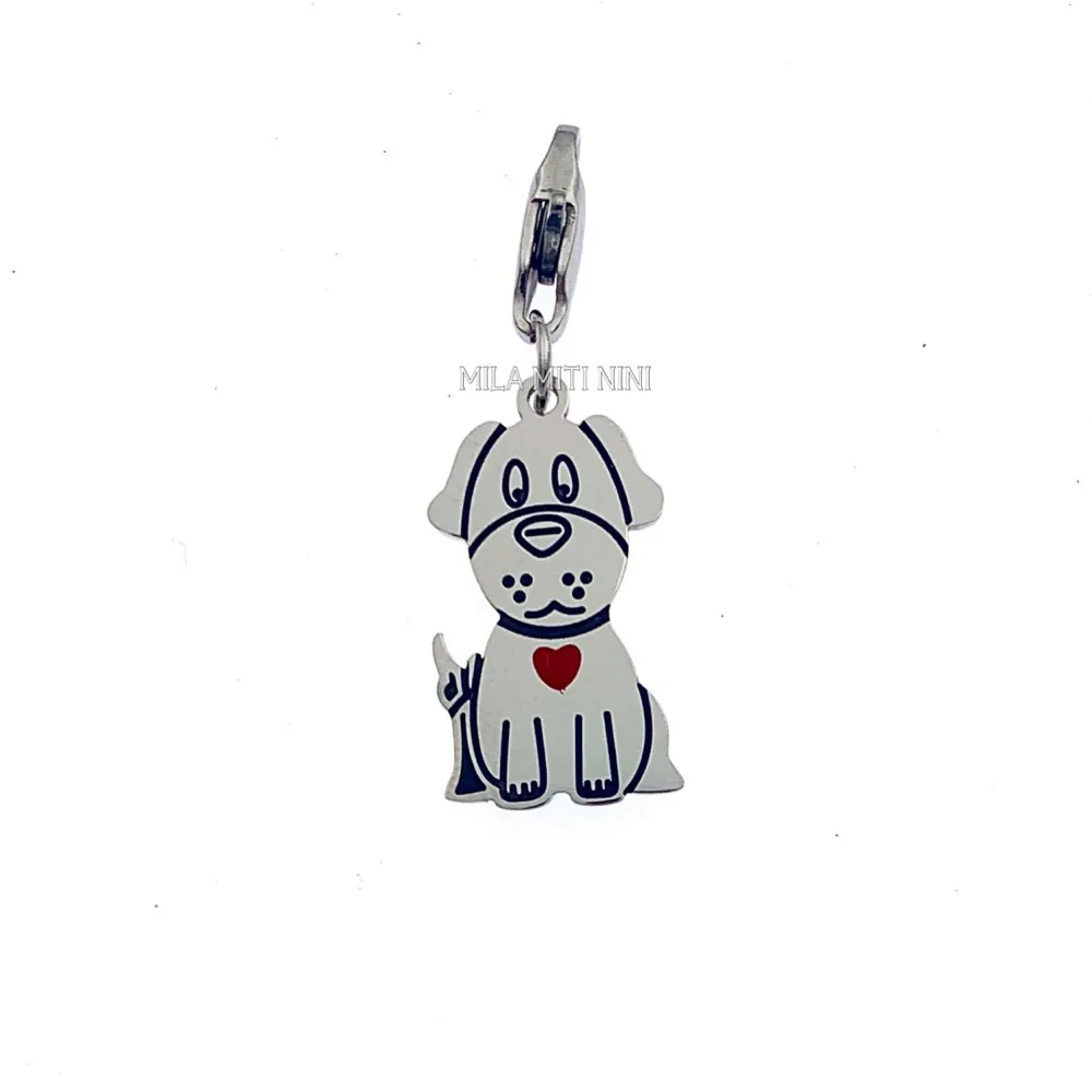 CIO413-115-Cane-Ciondolo in Acciaio - CIO413-115-Cane-Ciondolo in Acciaio