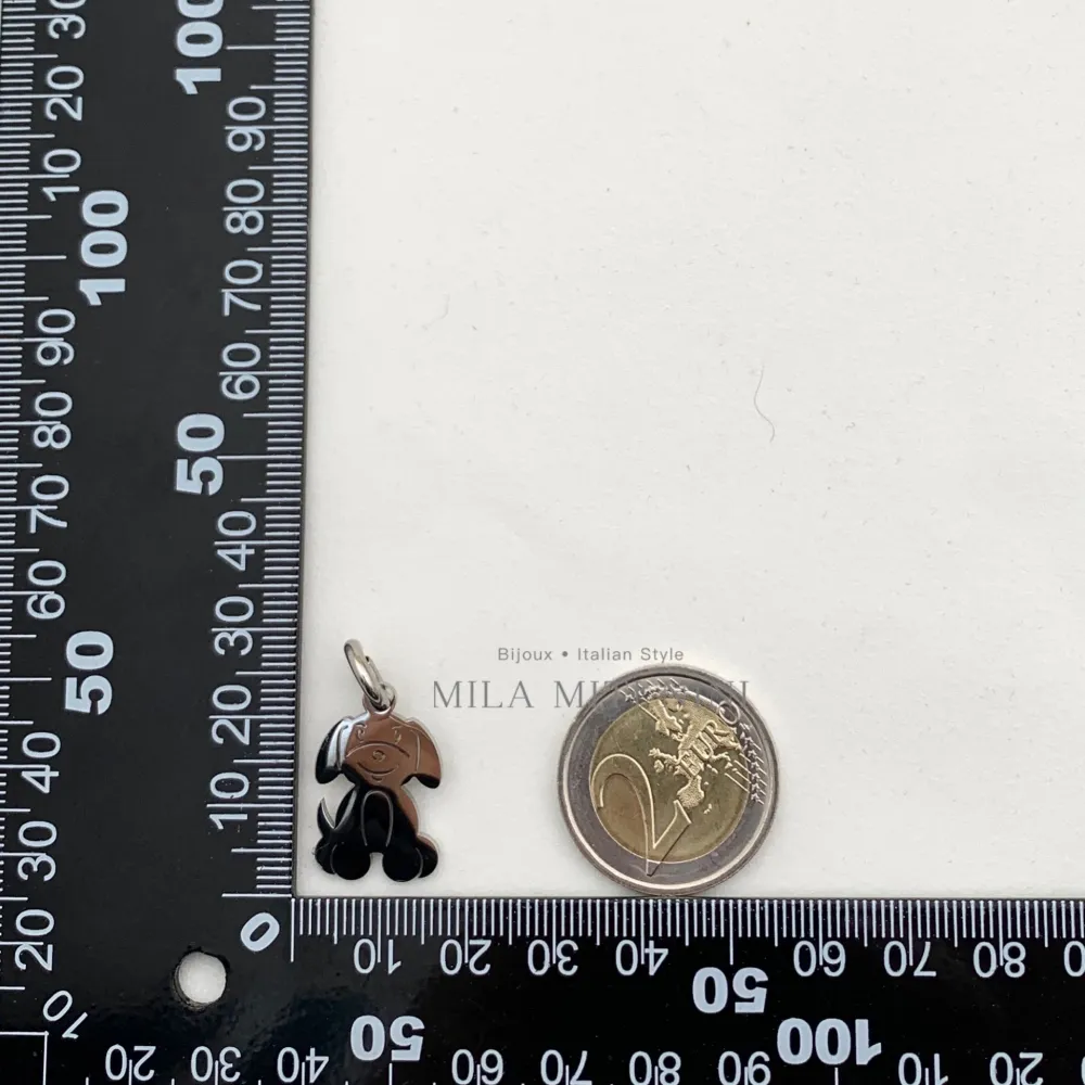 Cane Liscio-Ciondolo in Acciaio - CIO413-263