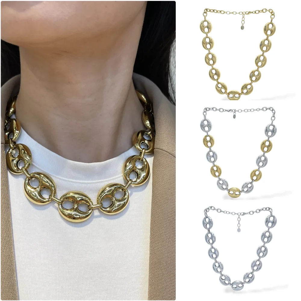 Catena  Vuoto-Collana Corta in Acciaio - CL-103-AA5724N