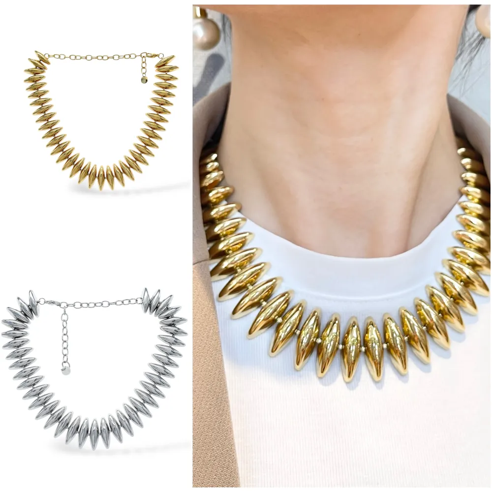 Catena -Collana Corta in Acciaio - CL-103-AA6145N (Argento)