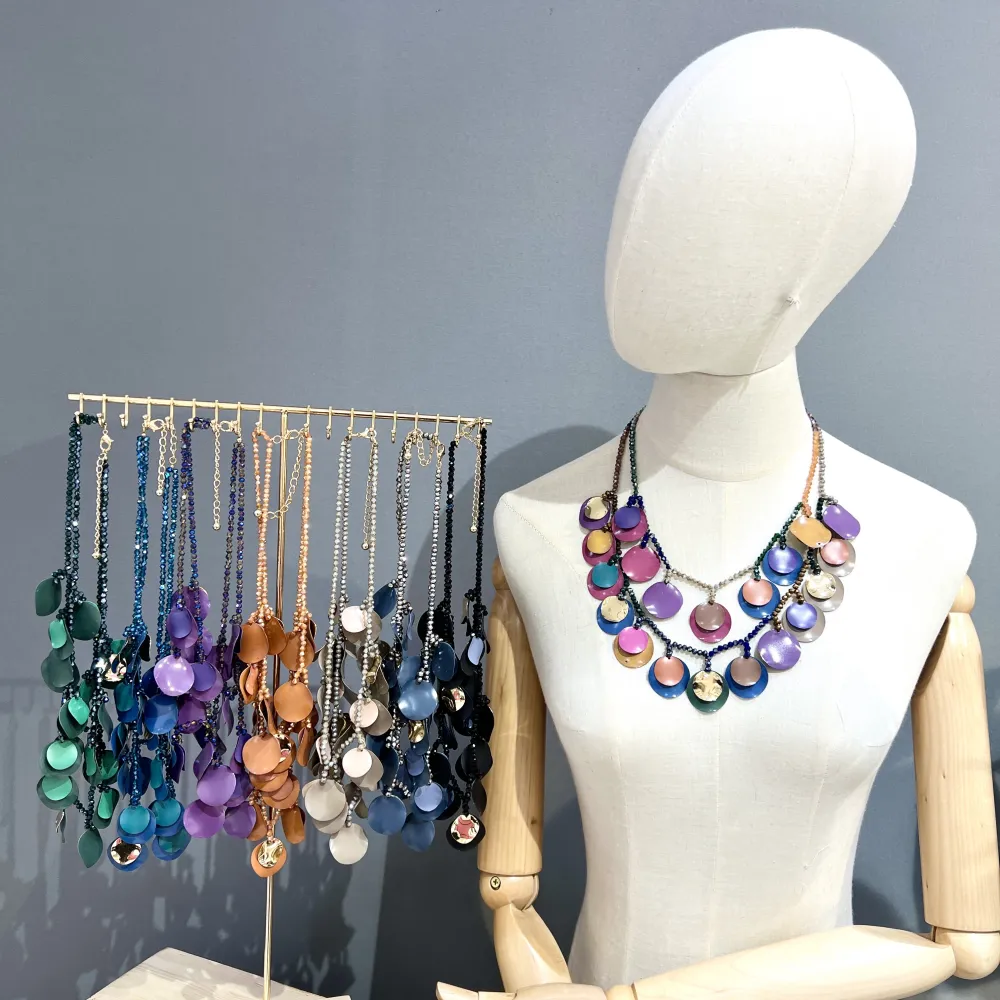 Petali Doppio-Collana Corta Moda - CMC-732-148