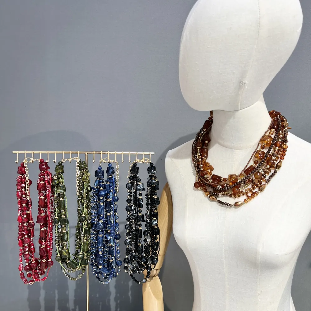 Multifili-Collana Corta Moda - CMC-732-423 (Nero)