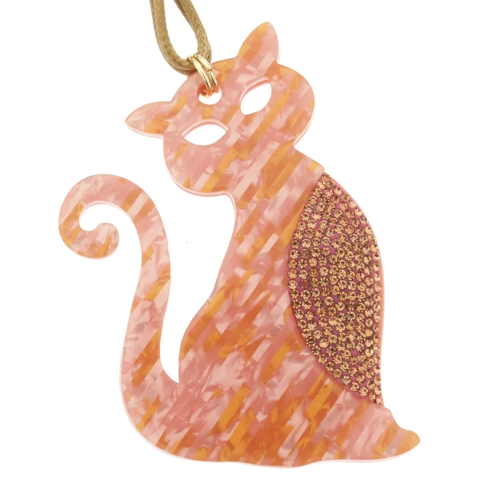 CMM3183-Gatto - Collana Lunga Moda - CML-114-120 (Panna)