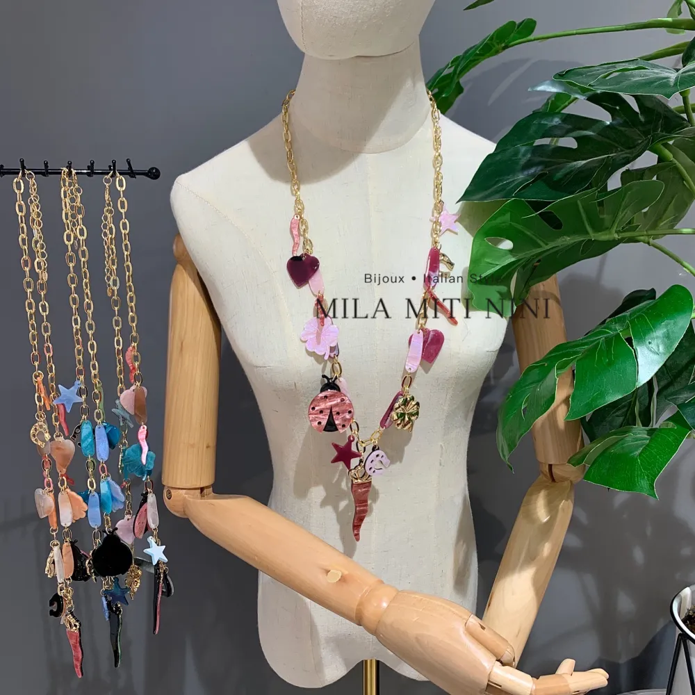 Fortuna Cornino -Collana Lunga in Resina - CML-13209S