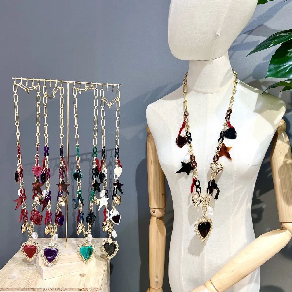 Sacro Cuore Cornino Stella-Collana Lunga Moda - CML-15999-A (Viola)