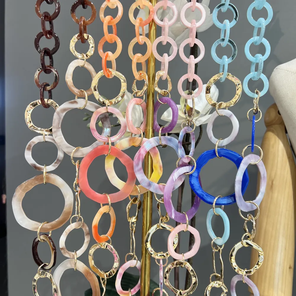 Catena -Collana Lunga in Resina - CML-2527 PE25 (Viola)