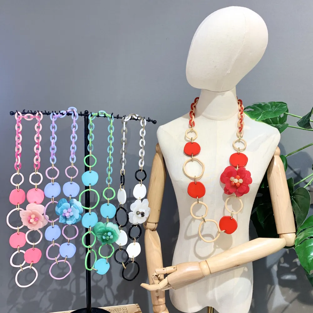 Fiore-Collana Lunga Moda - CML-521-52