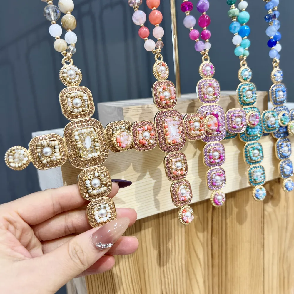 Croce-Collana Lunga Moda - CML-732-216