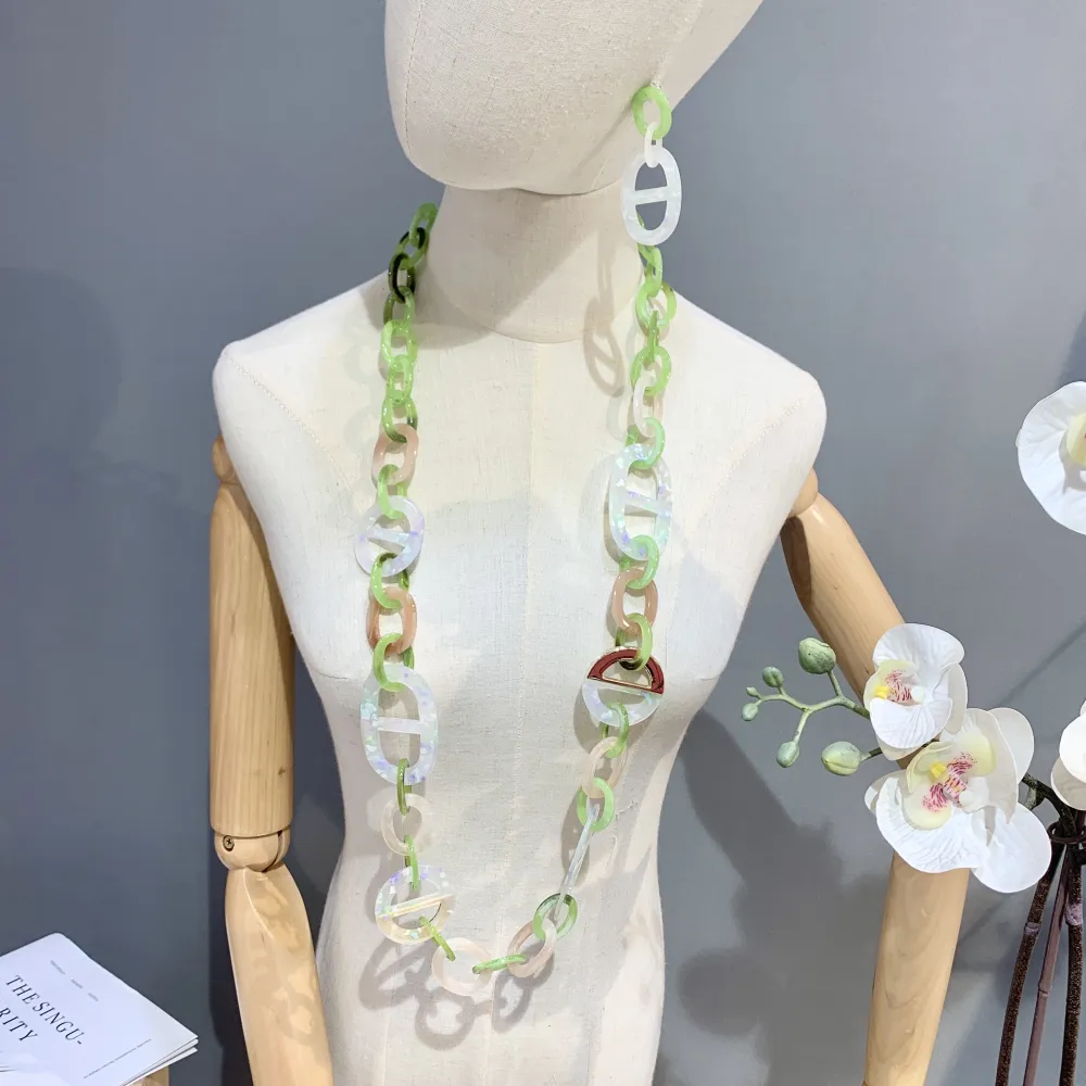 Catena-Collana Lunga Moda in Resina - CML-YXL4794