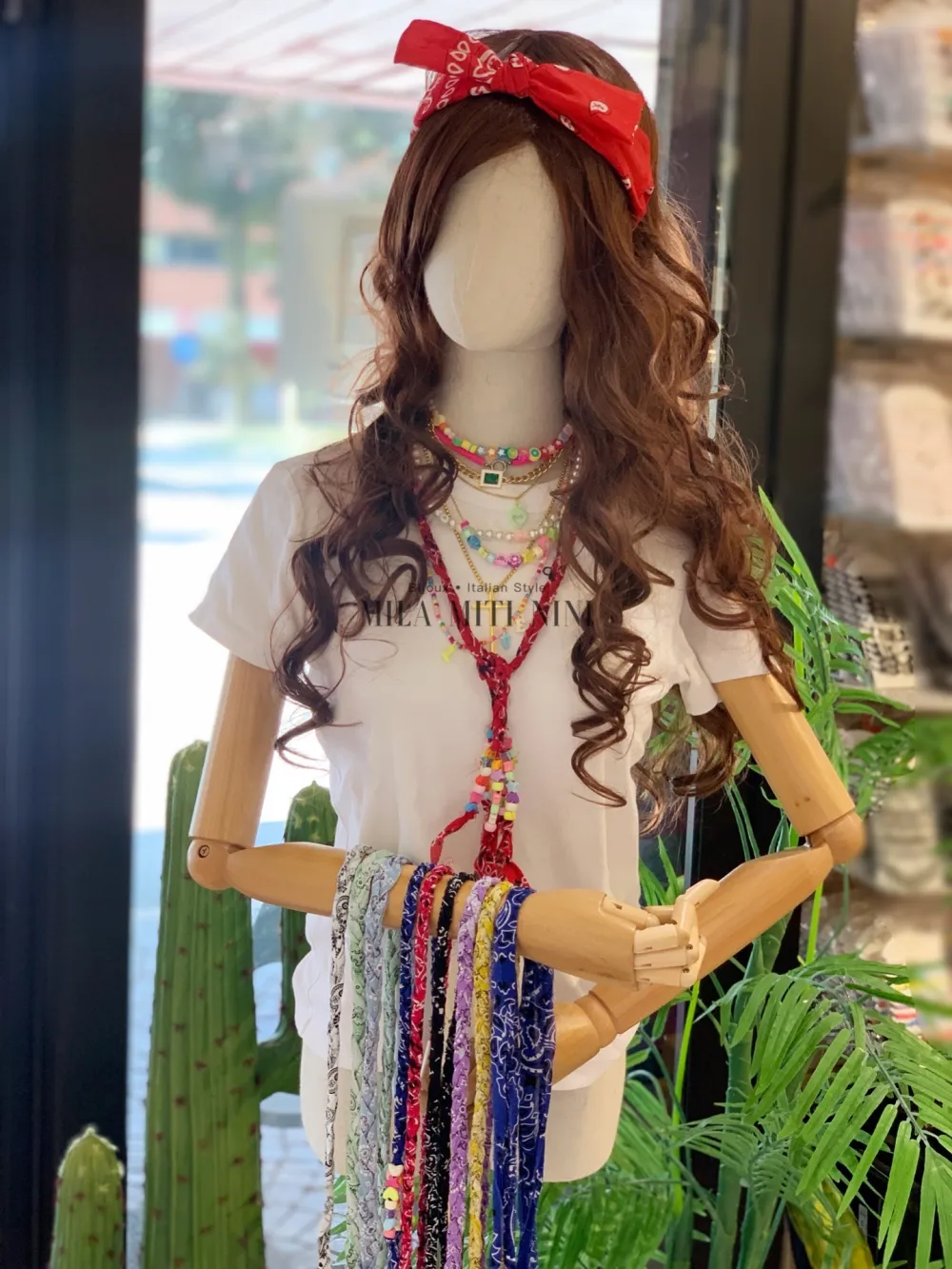 [CMM316-D08-Banda 105cm con Perline- Collana Lunga] CMM316-D08-Banda con Perline- Collana Lunga - CMM316-D08-Banda 105cm con Perline- Collana Lunga