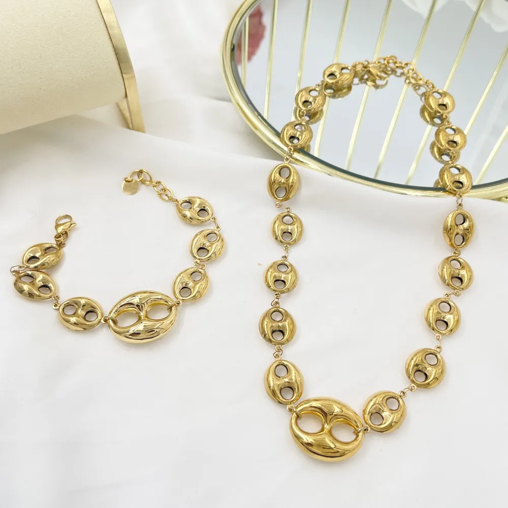 Catena  Vuoto-Collana Corta in Acciaio - CO-103-AA4816N (Argento)