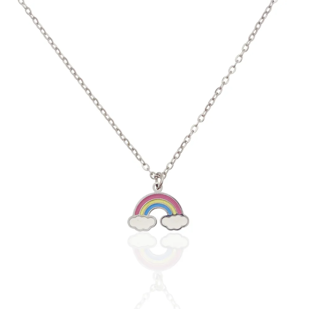 [CPA-103-AA897N] Mix Fantasia Smaltata-24pz Collana da Bambina in Acciaio - CPA-103-AA897N (MIX)