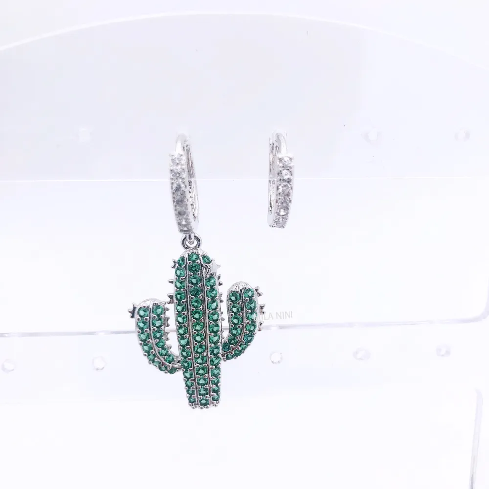 Orecchini zirconia - Cactus 5783 - Orecchini cerchio zirconia