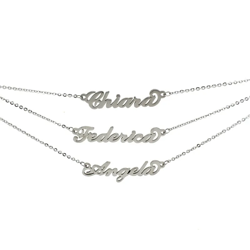 Collana con Nome - 180 Nomi in Acciaio - Collana con Nome - 180 Nomi in Acciaio (146 CELESTE)