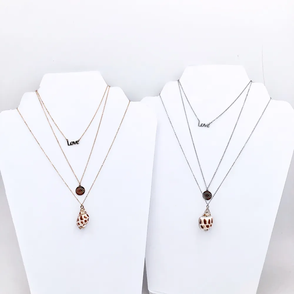 Conchiglia Love Occhio 6903 - Collana Corta in Acciaio - Conchiglia Love Occhio 6903 - Collana Corta in Acciaio (Argento)