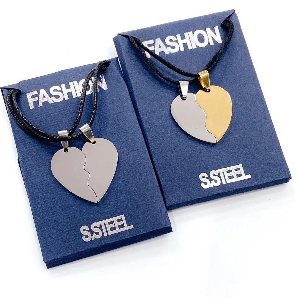 Cuore Liscio - Collana Doppia - Cuore Liscio - Collana Doppia (Acciaio)