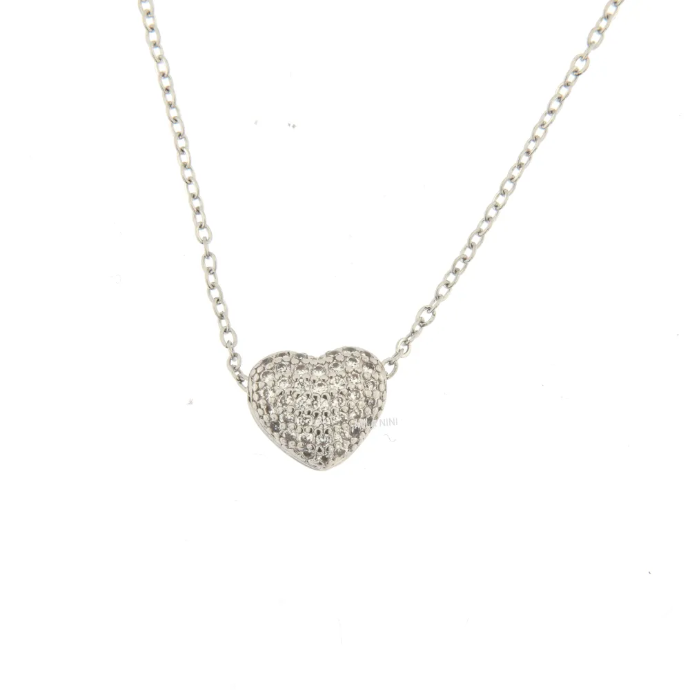 Girocollo con zirconia - Cuore fine  - Collana zirconia