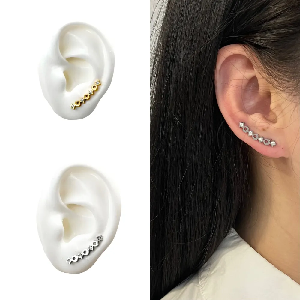Fantasia-Earcuff in Acciaio - EAK-103-AA385E (Oro Giallo)