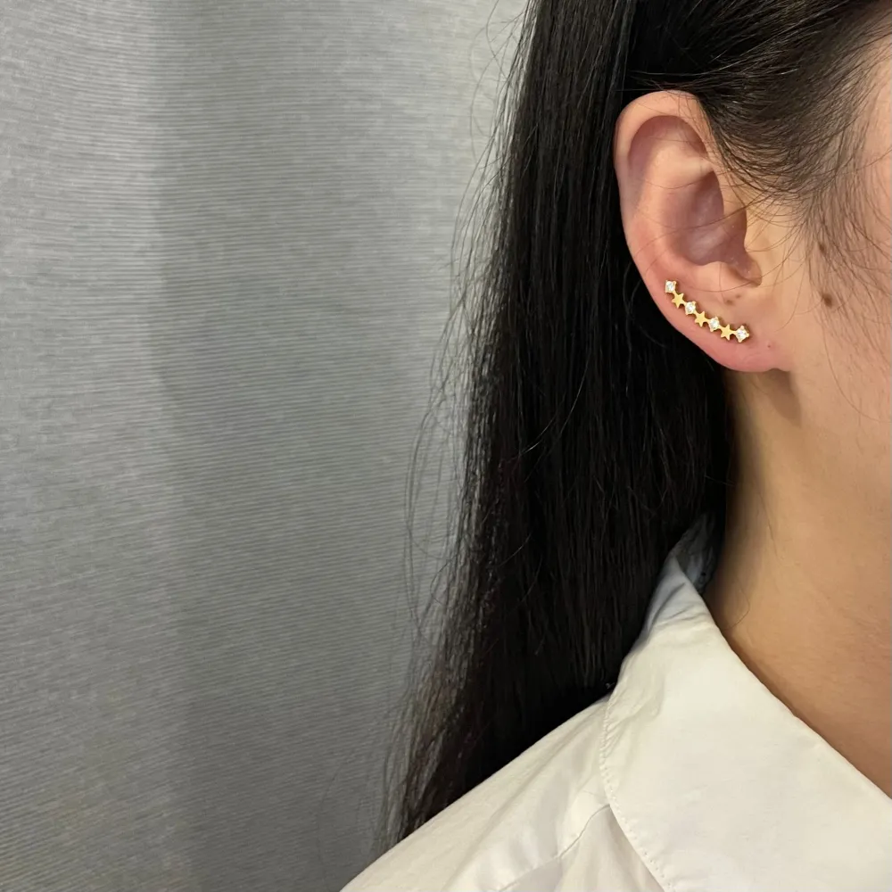 Fantasia-Earcuff in Acciaio - EAK-103-AA388E (Oro Giallo)