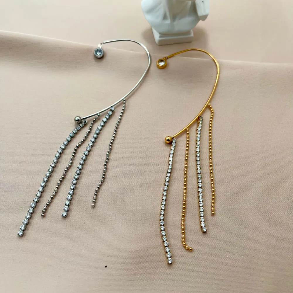 Napine-Earcuff in Acciaio - EAK-103-AA409E (Oro Giallo)