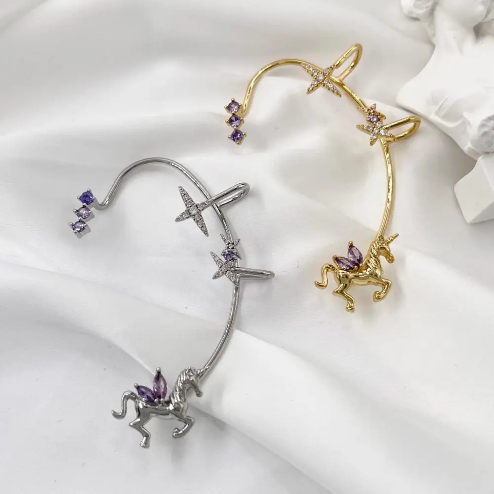 Unicorno-Earcuff in Ottone - EAK-493-11