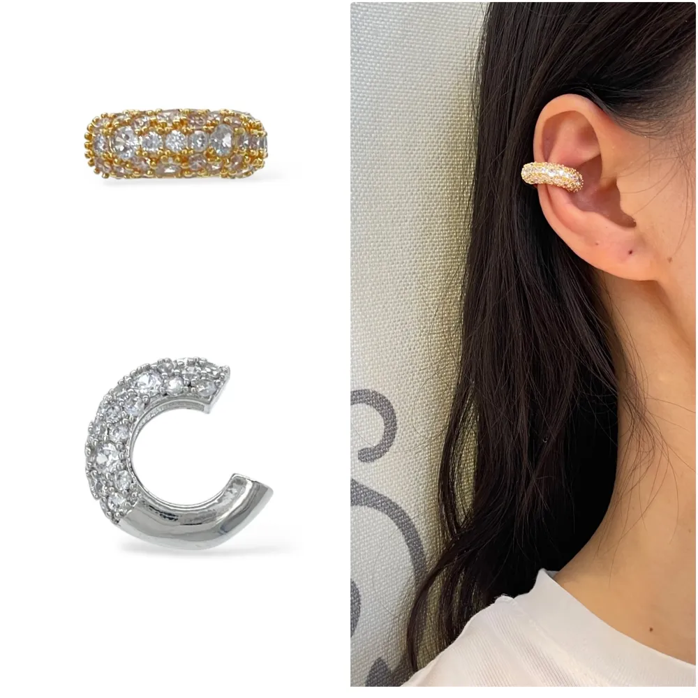 Cerchio con Zirconia-Earcuff in Ottone - EAK-506-324