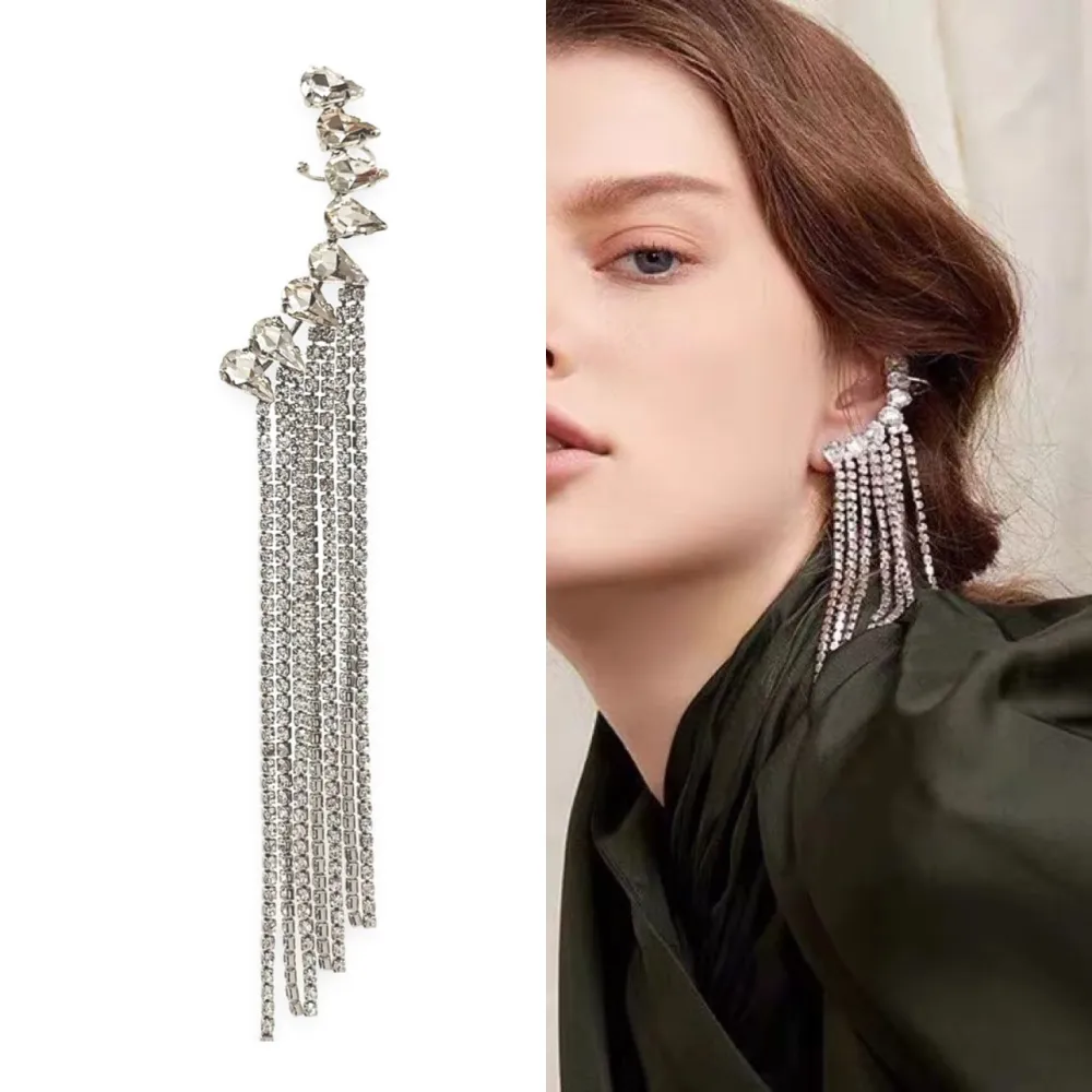 Goccia con Napine-Earcuff con Pendenti - EAK-705-36