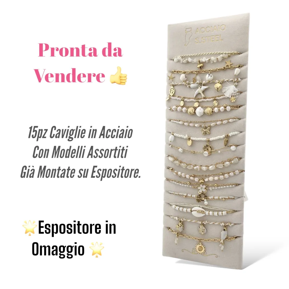 Mix Catene Colorate-12pz Cavigiere in Acciaio - KAP-732-290-293-296-285-287-299