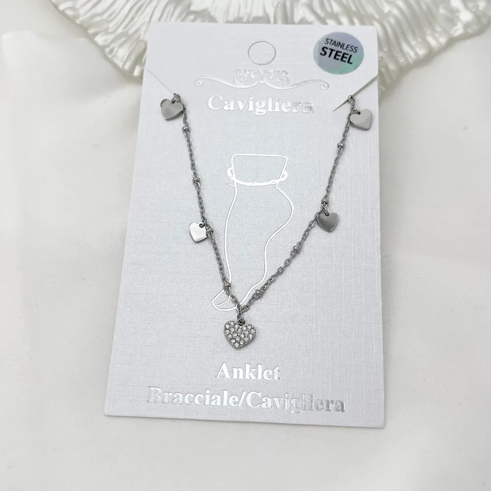 Cuore-Cavigliere in Acciaio - KAV-103-AA1079B (Oro Giallo)