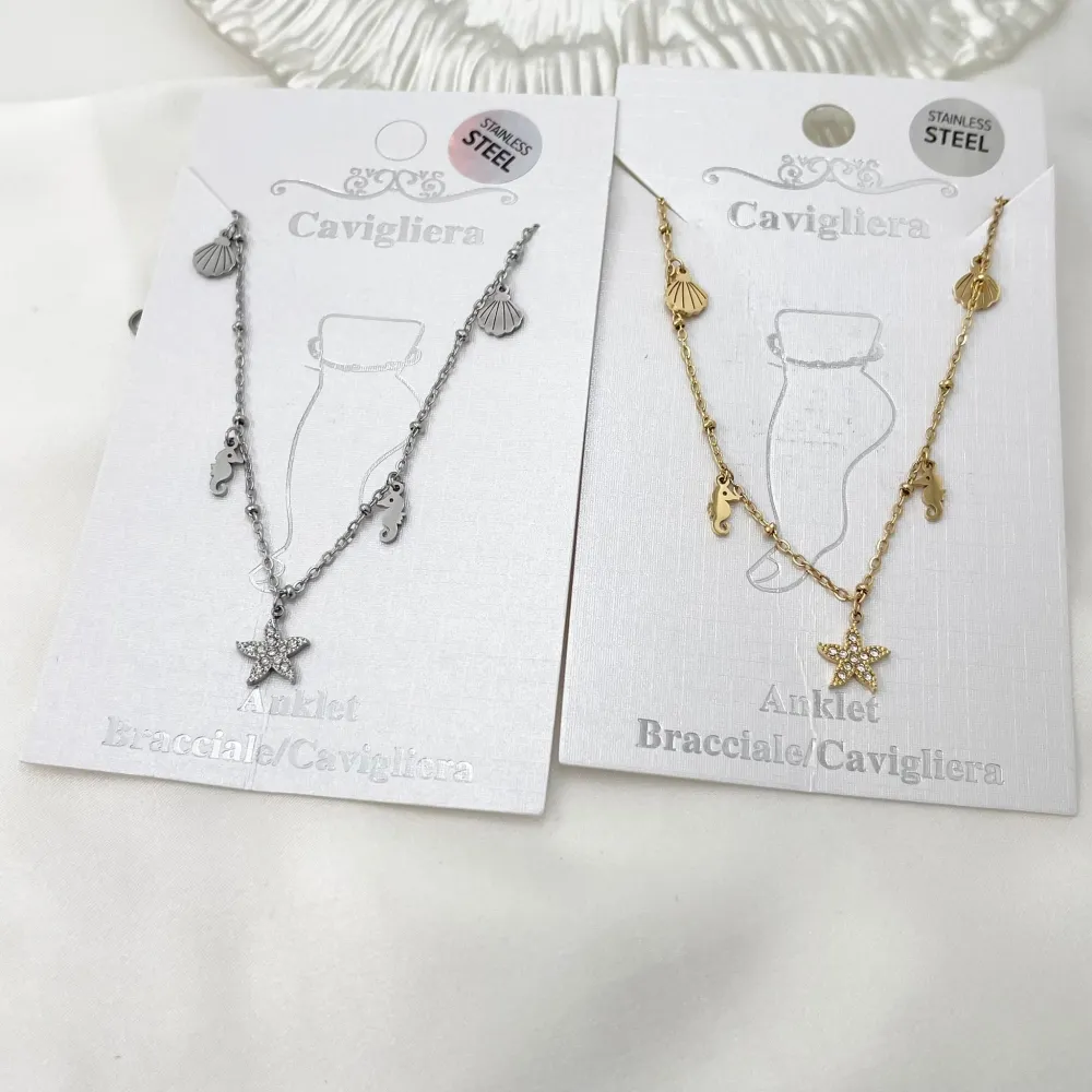 Stella Marina-Cavigliere in Acciaio - KAV-103-AA1091B (Oro Giallo)