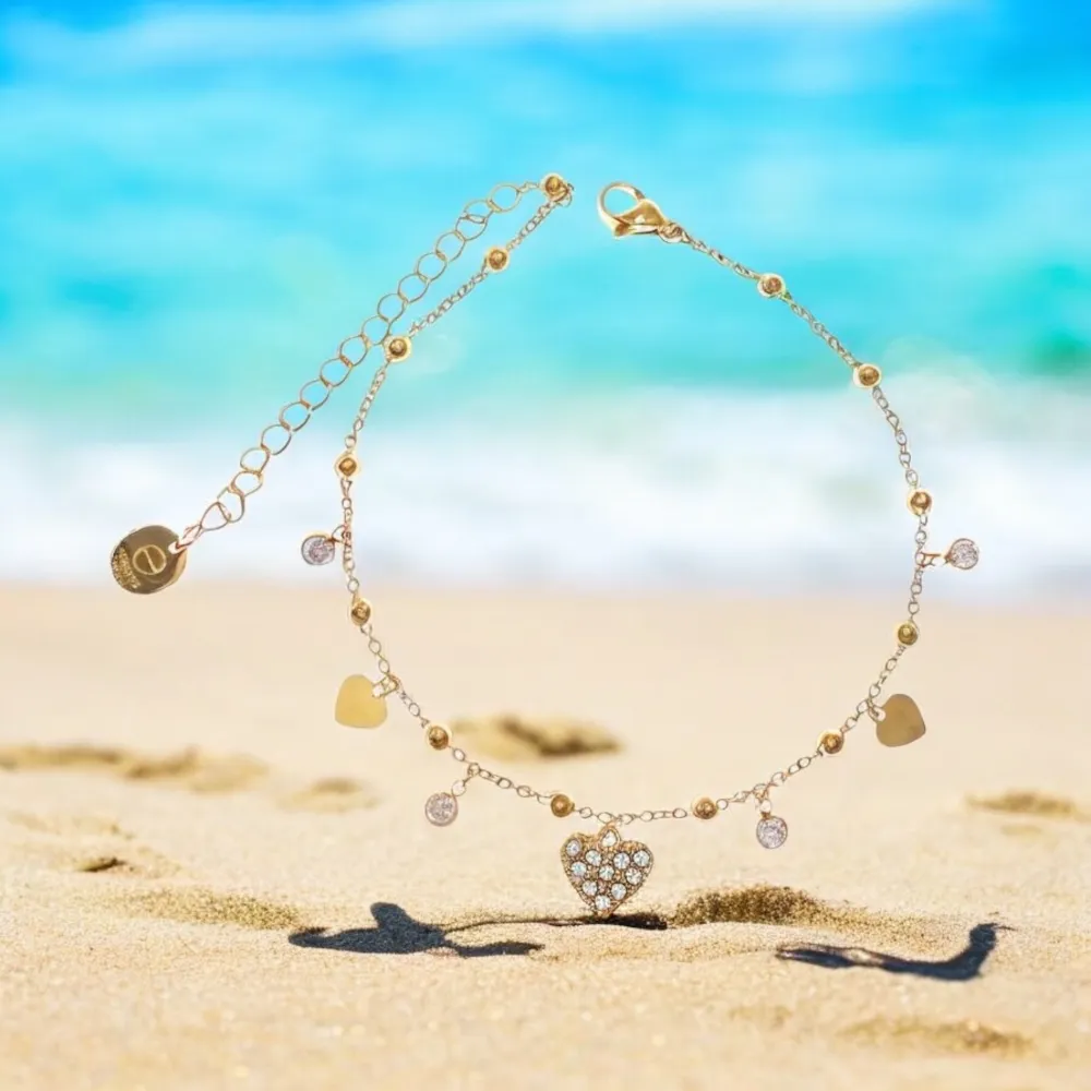 Cuore-Cavigliera in Acciaio - KAV-103-AA4667B (Argento)