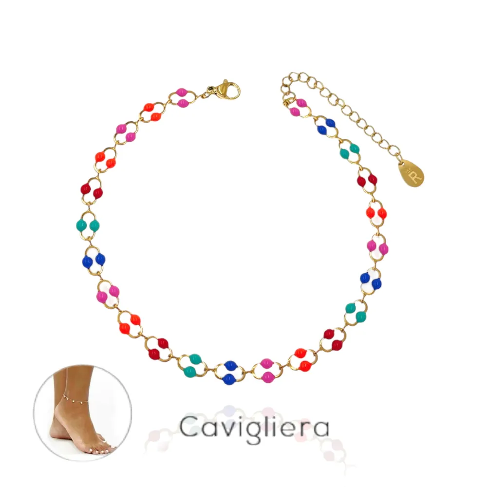 Catena Smaltata-Cavigliera in Acciaio - KAV-413-1270