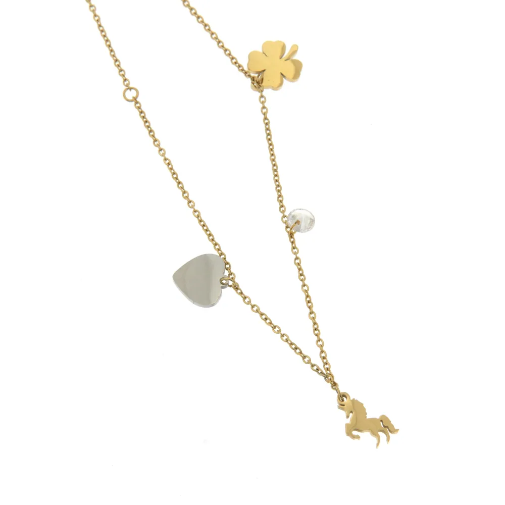 Unicorno 3075 - Cavigliera in Acciaio - KAV-413-183 (Argento)