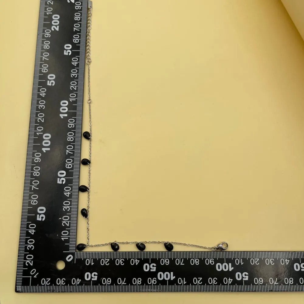 P.luce Goccia Zirconia-Cavigliera in Acciaio - KAV-413-205 (Nero)