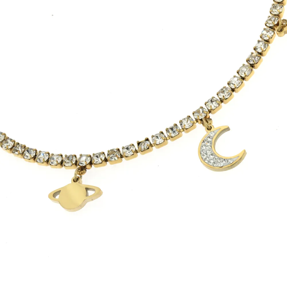 KA-Luna Strass 5172 - Cavigliere in Acciaio - KAV-413-A70