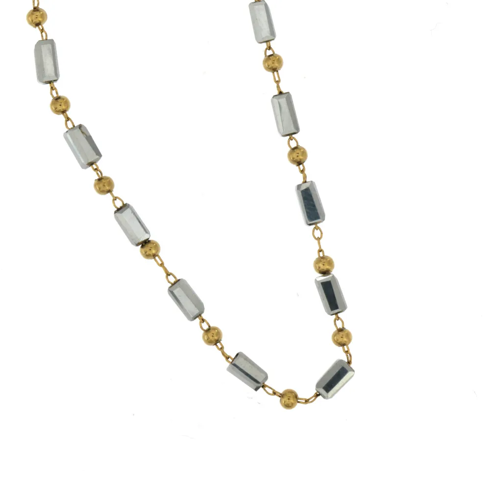 KAV-Cristalli 5253- Cavigliere in Acciaio - KAV-413-RT48 (Nero/Oro Giallo)