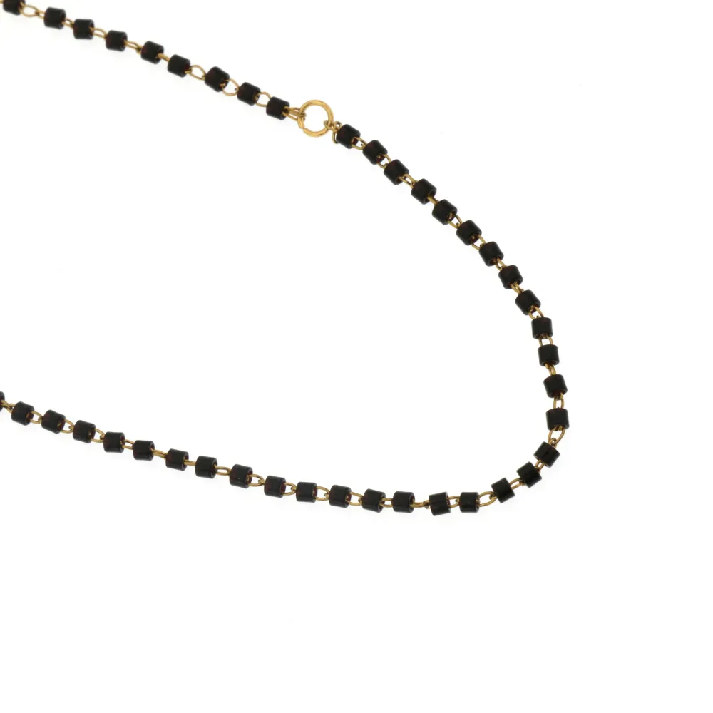 KAV-Quadrato 5317-Cavigliere in Acciaio - KAV-413-RT49 (Nero/Argento)