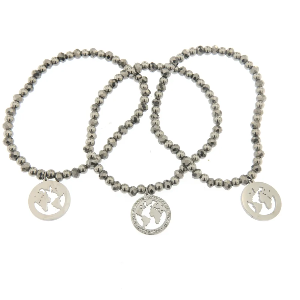 Bracciale Tris in Acciaio - Mondo - Bracciale Tris Acciaio