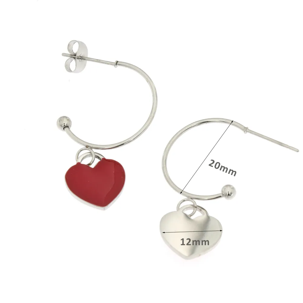 [OAC- Ape Smaltato 4436 - Orecchini a Cerchio con Pendenti in ac] OAC- Ape Smaltato 4436 - Orecchini a Cerchio con Pendenti in ac - OAC- Ape Smaltato 4436 - Orecchini a Cerchio con Pendenti in ac