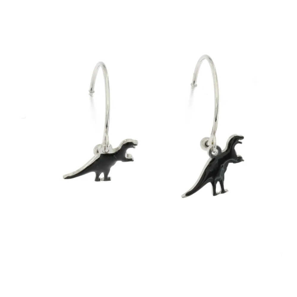 OAC- Dinosauro 4444 - Orecchini a Cerchio con Pendenti in accia - OAC- Dinosauro 4444 - Orecchini a Cerchio con Pendenti in accia