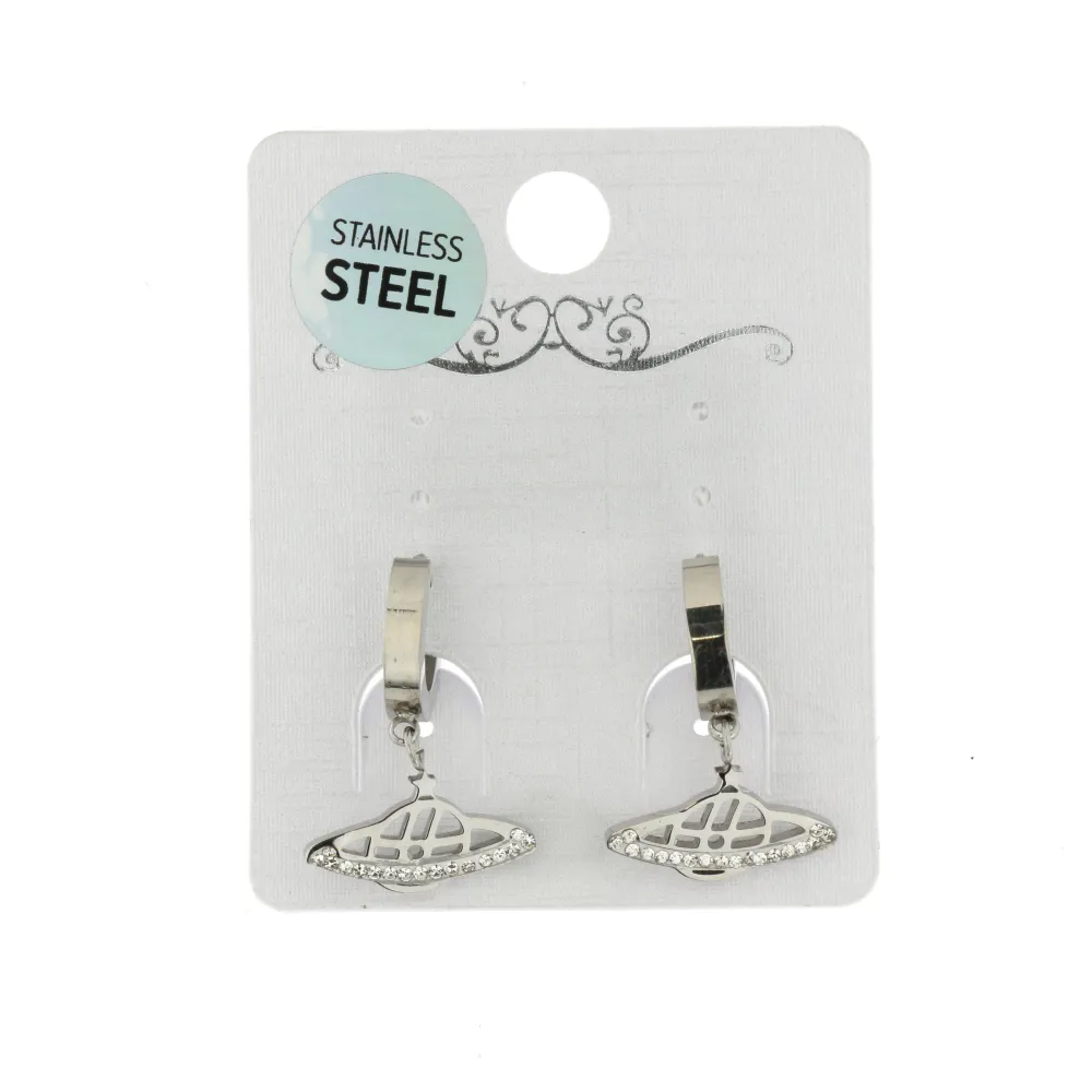 OAC- Saturno 4414 - Orecchini a Cerchio con Pendenti in Acciaio - OAC- Saturno 4414 - Orecchini a Cerchio con Pendenti in Acciaio