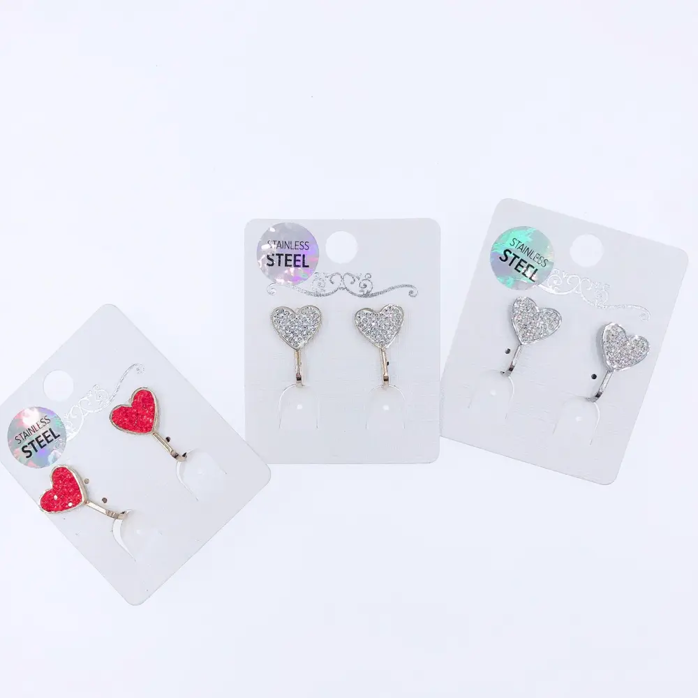 OAC-Cuore 5072-Orecchini a Clip in Acciaio - OAC-Cuore 5072-Orecchini a Clip in Acciaio