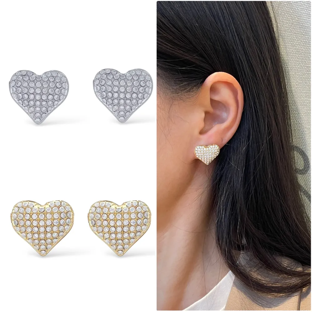 Cuore -Orecchini a Clip in Acciaio - OAK-103-AA751E