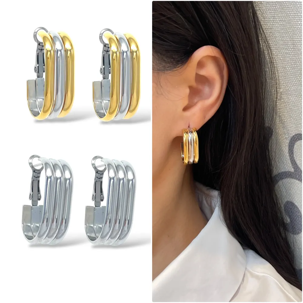 Cerchio-Orecchini in Acciaio - OAP-103-5695