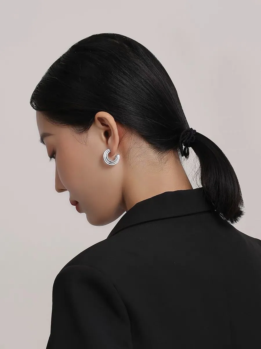 Cerchio -Orecchini a Cerchio in Acciaio - OR-103-AA1067E (Oro Giallo)