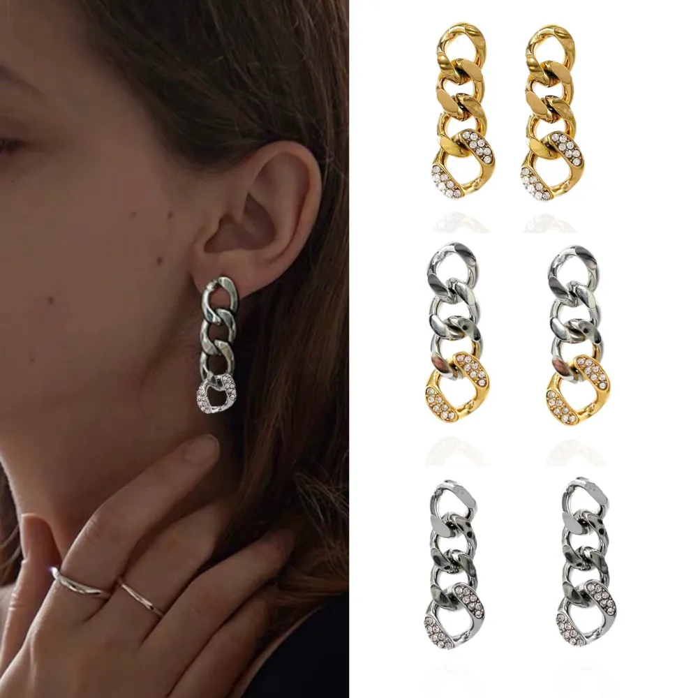 Catena Groumette-Orecchini in Acciaio - OAP-103-AA122E (Acciaio)