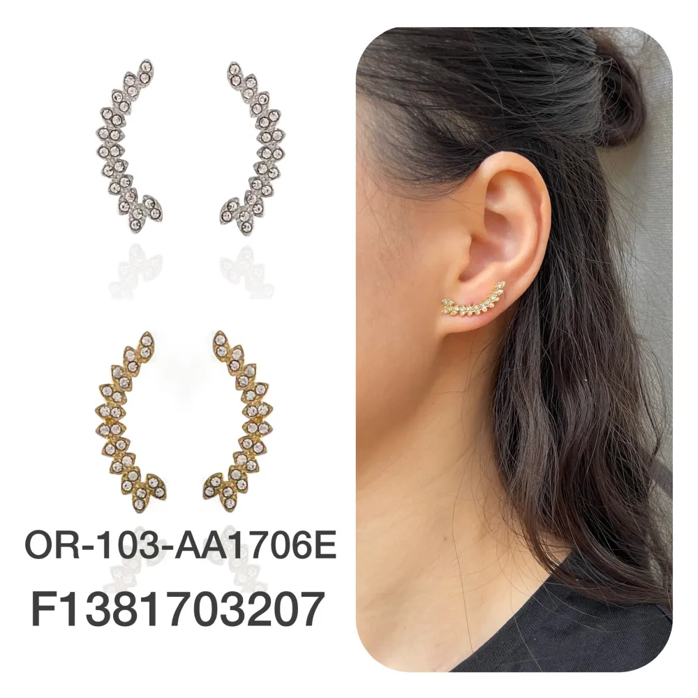 Mezzaluna-Orecchini in Acciaio - OAP-103-AA1706E (Oro Giallo)