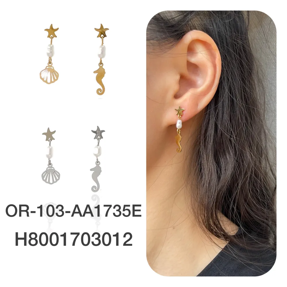 Stella Marina-Orecchini in Acciaio - OAP-103-AA1735E