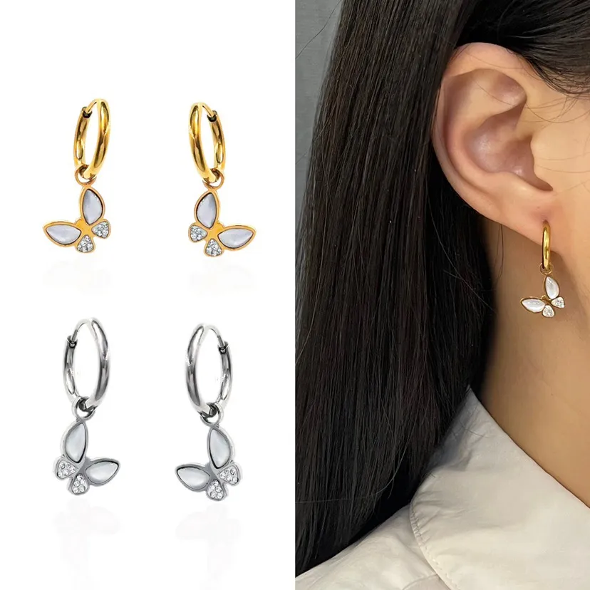 Farfalla-Orecchini in Acciaio - OAP-103-AA193E